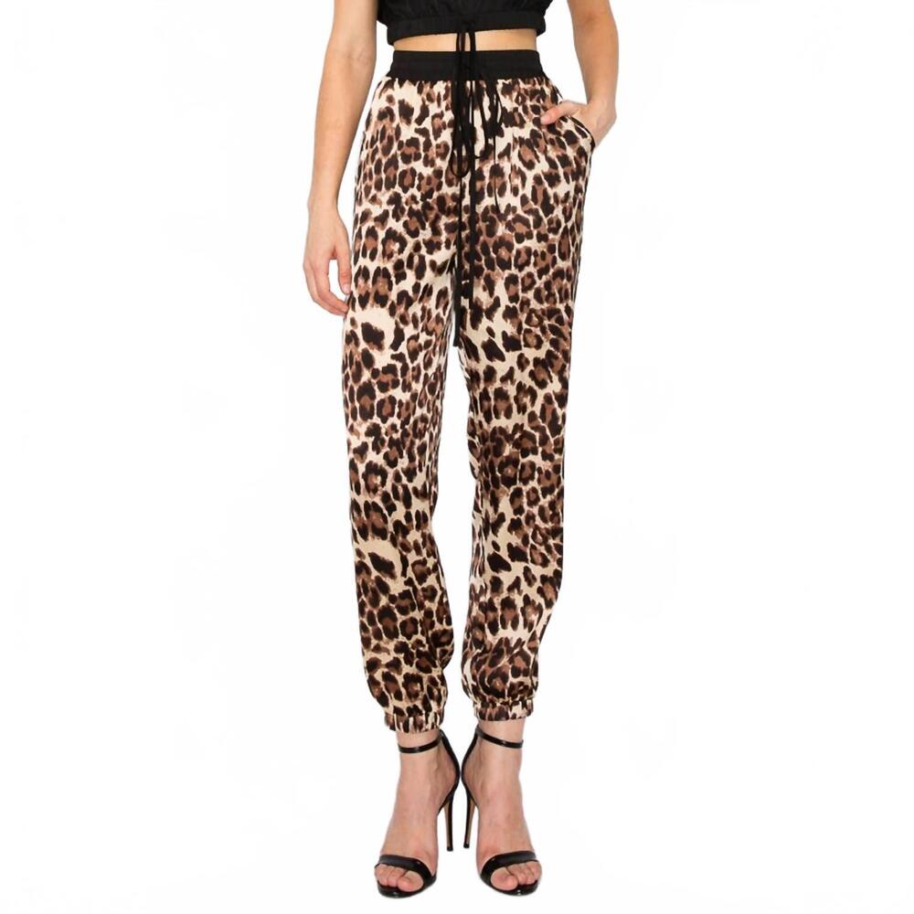 NEW INA FASHION hear me roar joggers in leopard